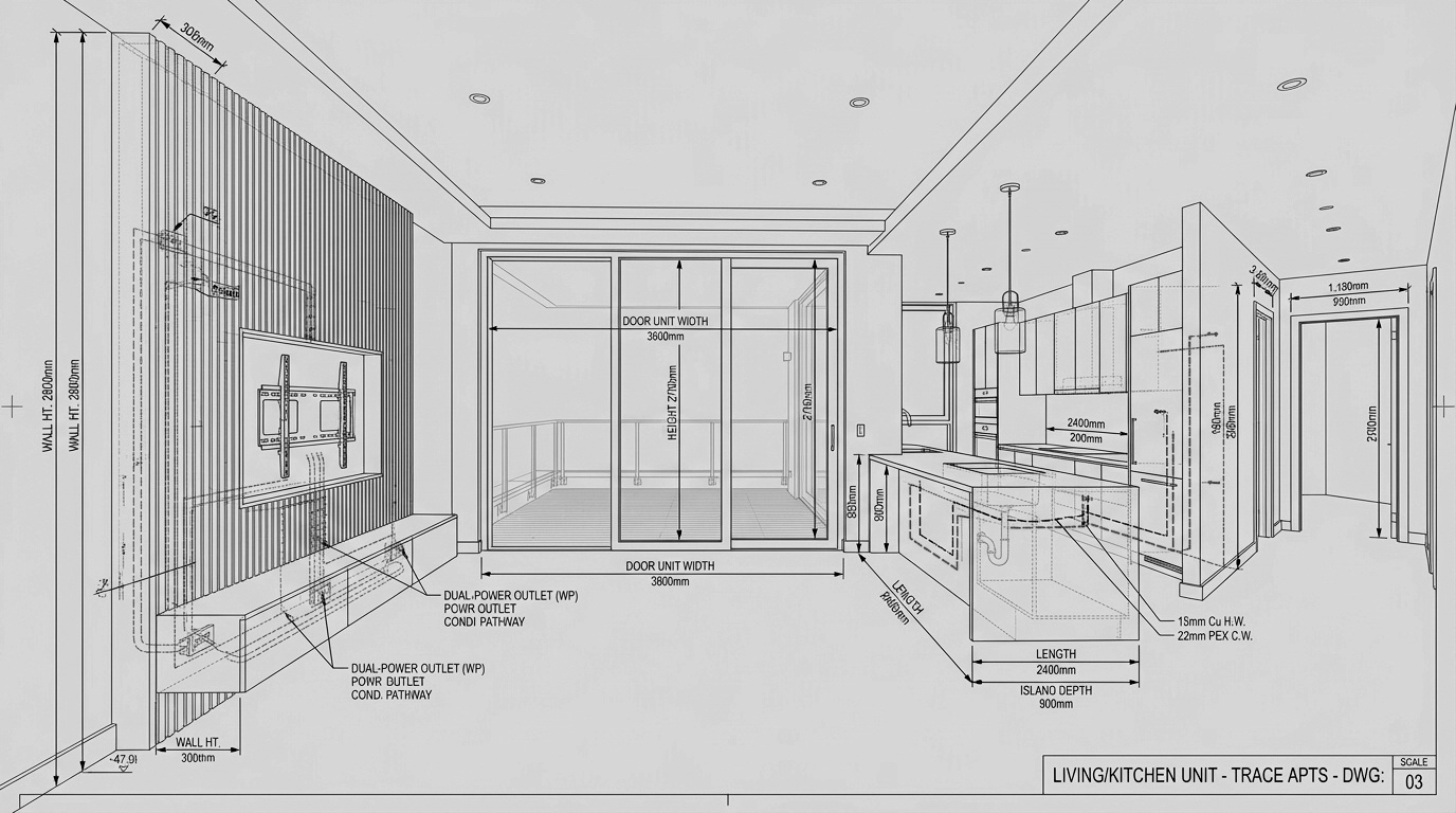 1. Plano Arquitectónico con Divisiones